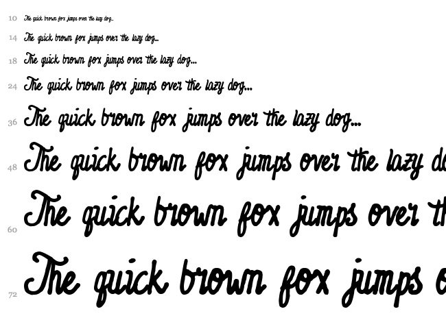 Noble Notes font waterfall